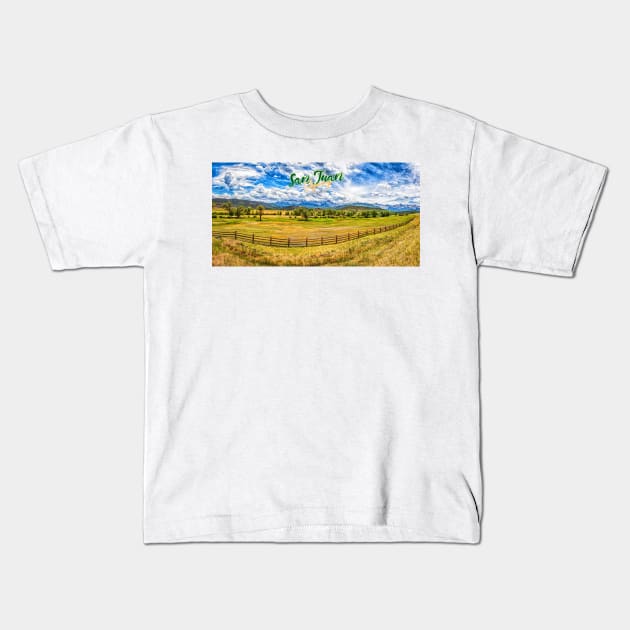 San Juan Skyway near the Dallas Divide Kids T-Shirt by Gestalt Imagery